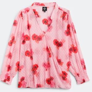 Floral Pink and Red Blouse